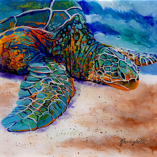 Colorful Sea Turtle by Marionette Taboniar Colorful Sea Turtle by Marionette Taboniar